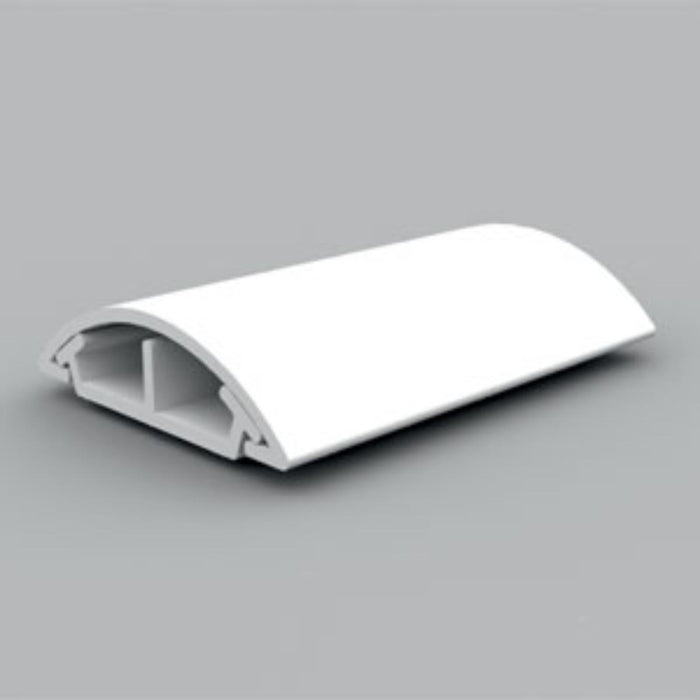 CHANNEL PVC FLOOR SEMI-CIRCLE WHITE 3.5 cm.