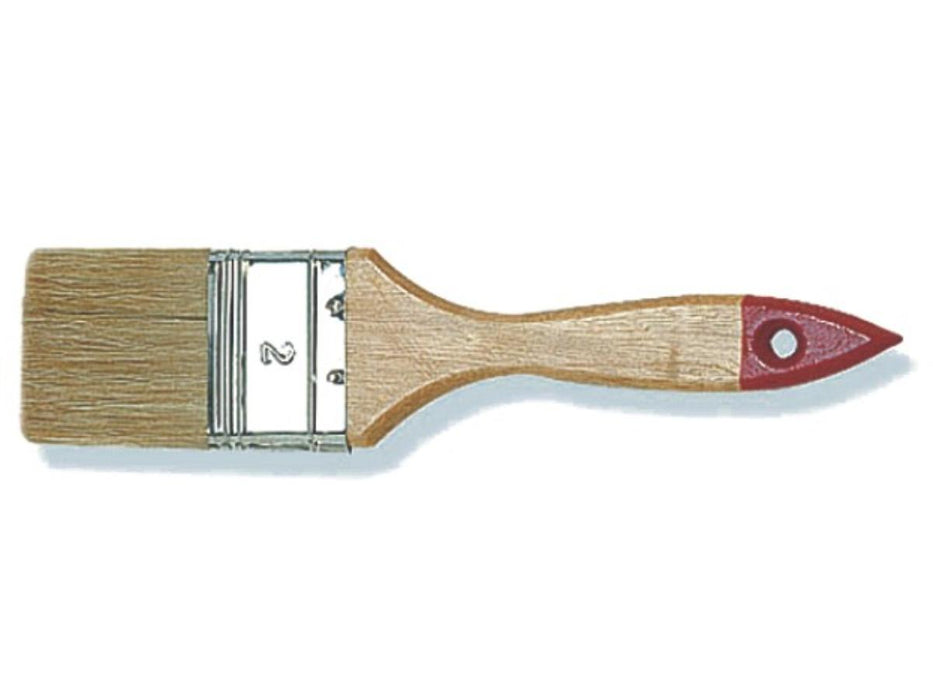 BRUSH FLAT 75MM LATEX WOOD.