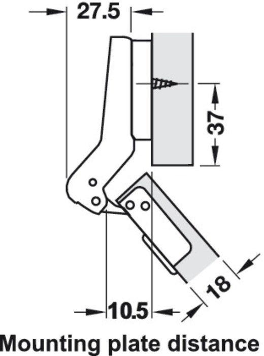 HINGE 120° 2 PCS HÄFELE