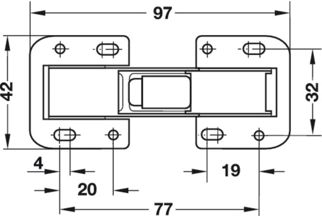 HINGE WITHOUT TRENCHING OPENING ANGLE 90°