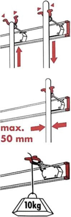 ARRANGEMENT RAIL BRUNS 5 PCS. CLIPS 750