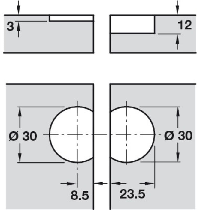 FLAP DOOR HINGE 2PCS. HÄFELE