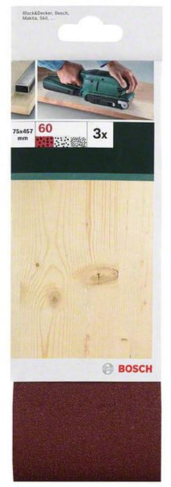 SANDING PADS 75X457 K80 3 NUMBERS OF BELT GRINDERS