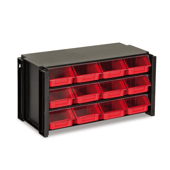 MODULAR PLASTIC CABINET WITH 12 DRAWERS