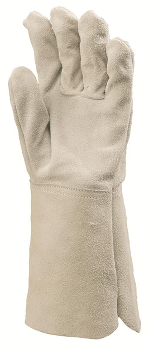 CALF VELOR GLOVES WITH CUFF 15 CM
