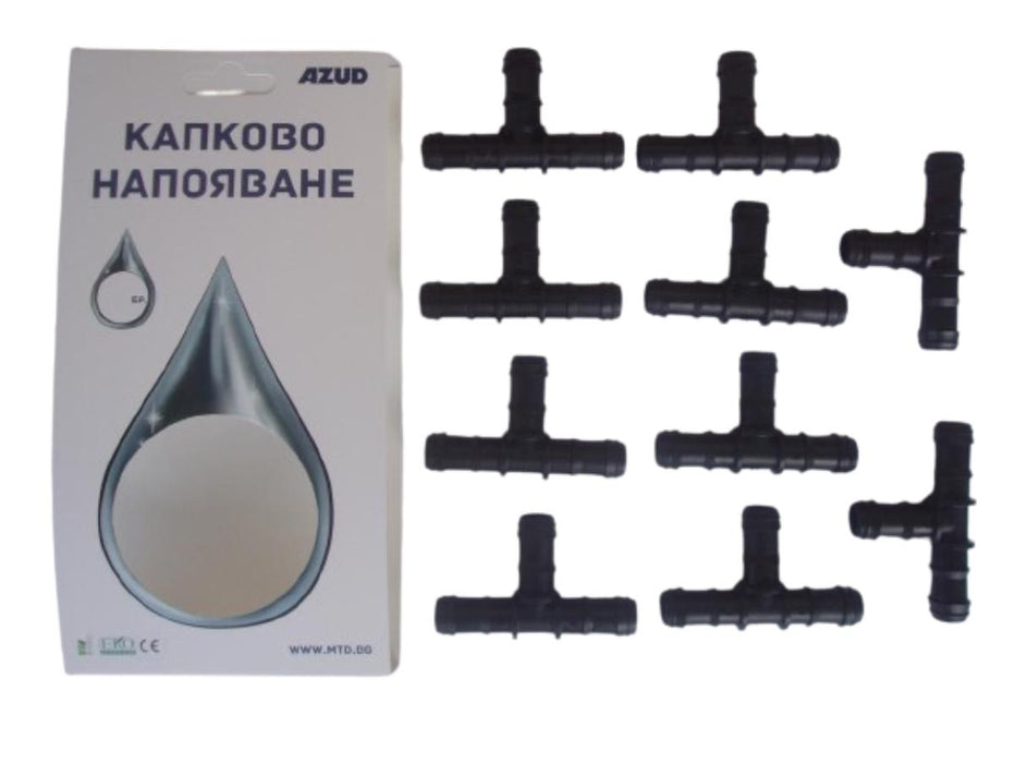 TEE FOR DRIP PIPE F16MM 10 PCS
