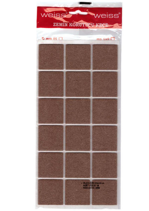SELF-ADHESIVE FELT STEPS 35X35 18PCS
