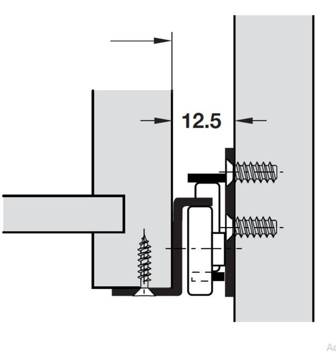 DRAWER GUIDE ROLLERS 300MM HÄFELE