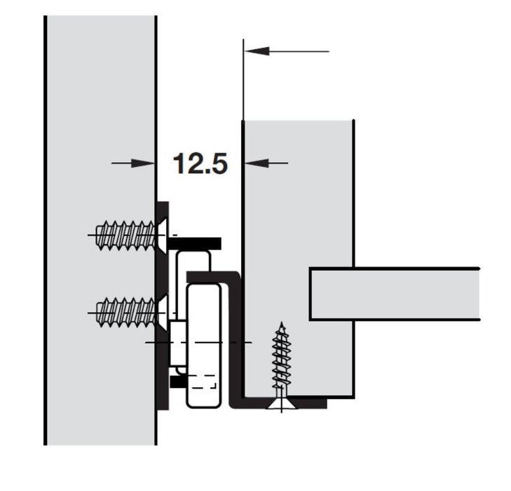 DRAWER GUIDE ROLLERS 500MM HÄFELE