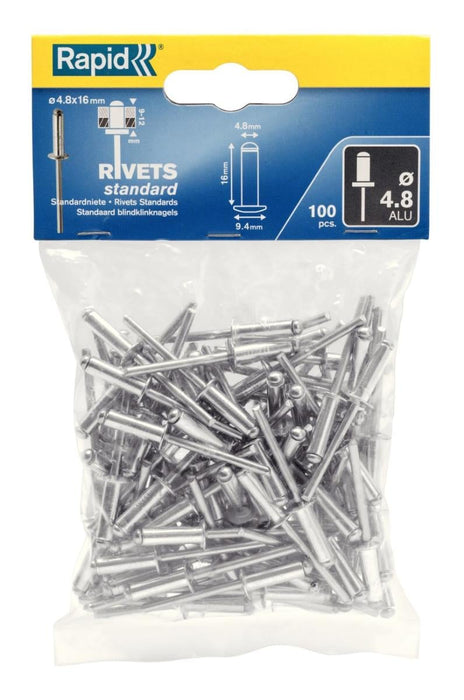 POP RIVETS 4.8X16MM STANDARD