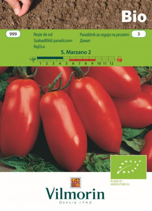 TOMATO SEEDS SAN MARZANO BIO VILM