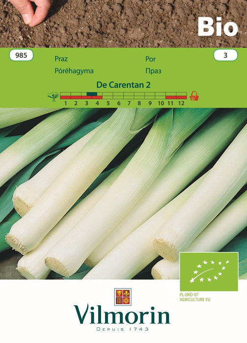 LEEK SEEDS CARETAN 2 BIO VILMORIN