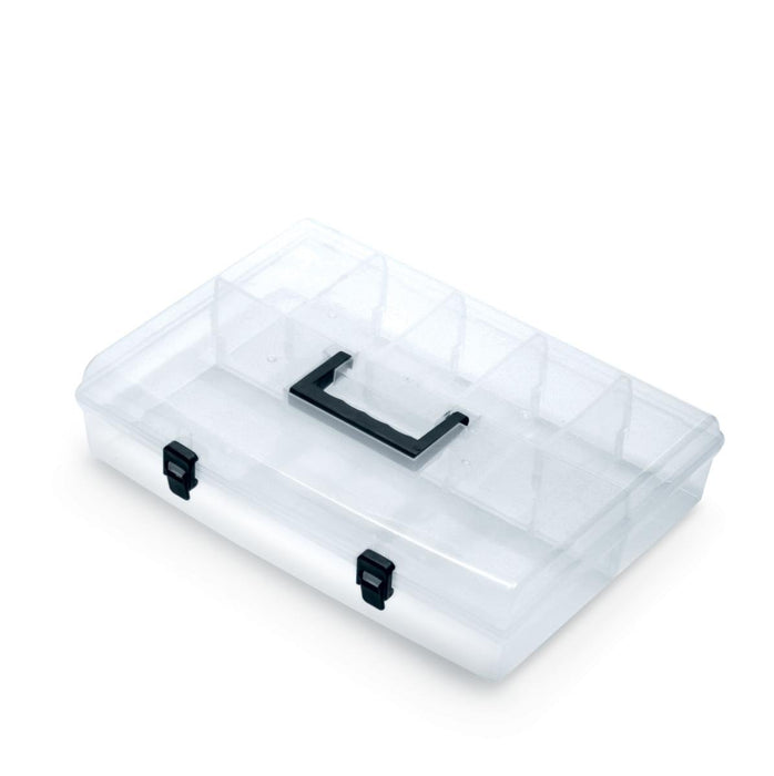 BOX WITH HANDLE TRANSPARENT 400/298/85MM