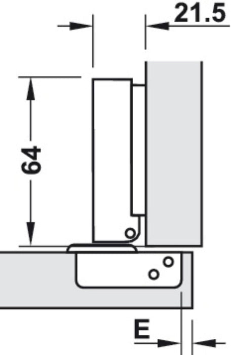 HINGE SMOOTH SELF-CLOSING COVERED EDGE