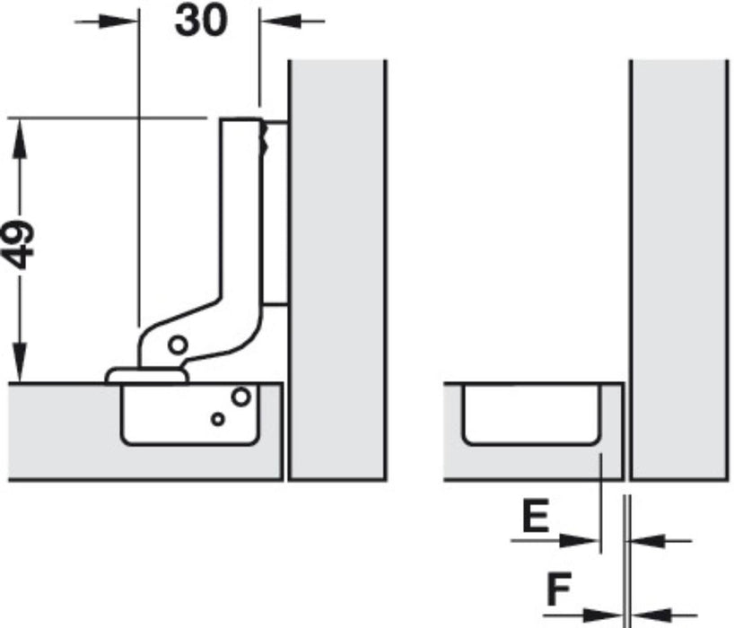 HINGE OPEN EDGE F26 HÄFELE