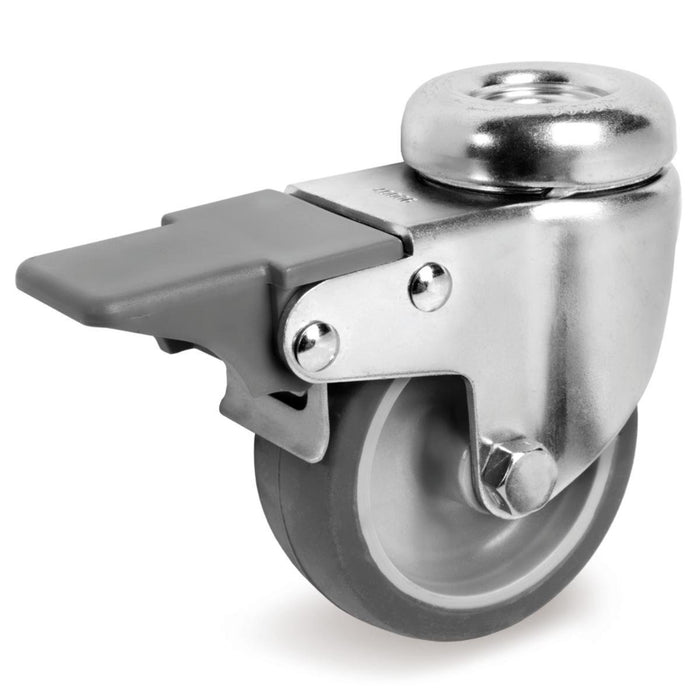 WHEEL F80 SWIVEL HOLE BRAKE