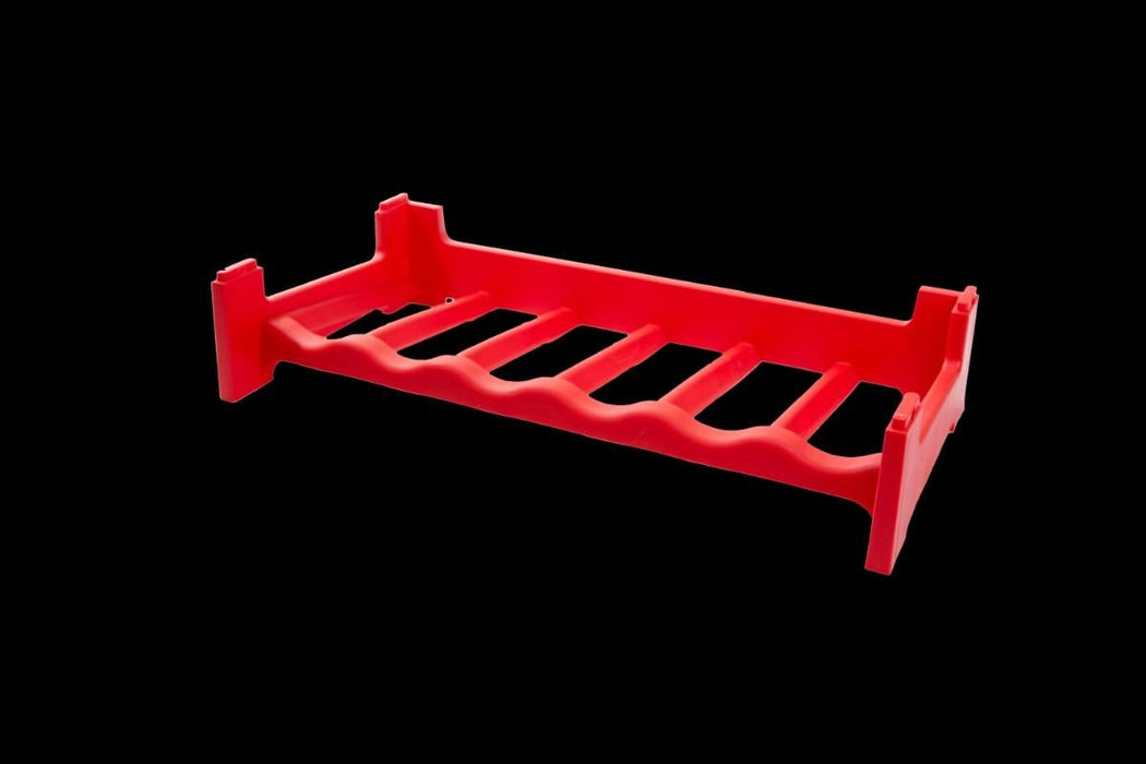 BOTTLE RACK PVC BROWN/RED