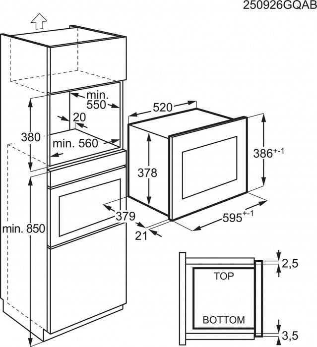Built-in microwave AEG TMS5G25IEM