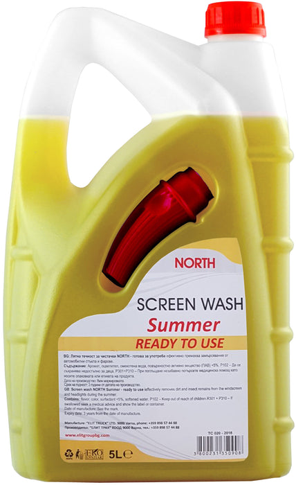 Лятна течност за чистачки NORTH 5L