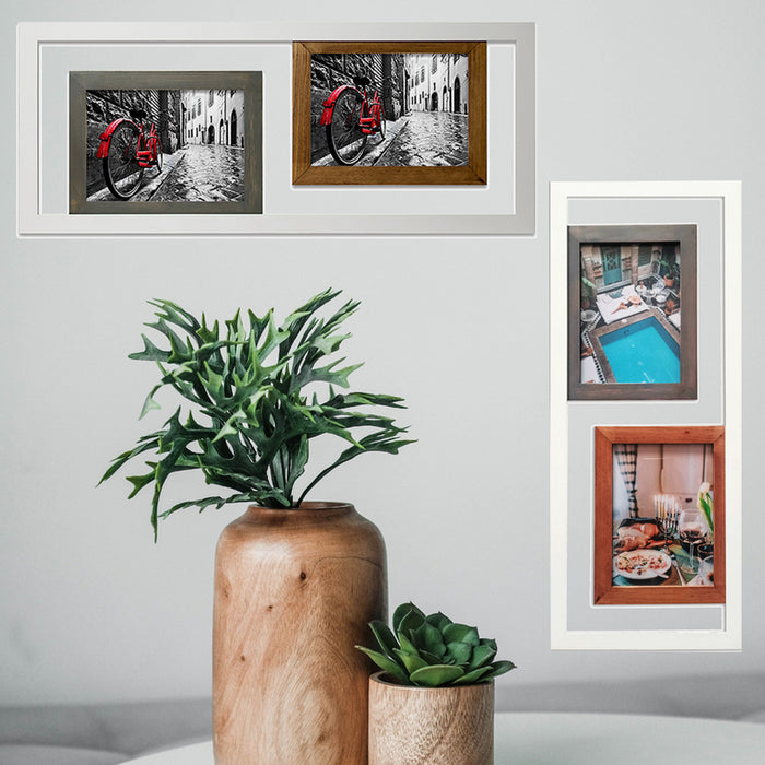 PHOTO FRAME COLLAGE FOR 2 PHOTOS NOVA DEKOR 23X56 CM WHITE