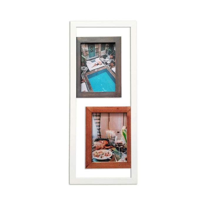 PHOTO FRAME COLLAGE FOR 2 PHOTOS NOVA DEKOR 23X56 CM WHITE