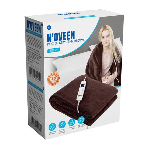 NOVEEN ELECTRIC BLANKET EB655 BROWN SUPER SOFT 180X130CM - Electric blankets and cushionsAGD-KPE<<<Home Appliance