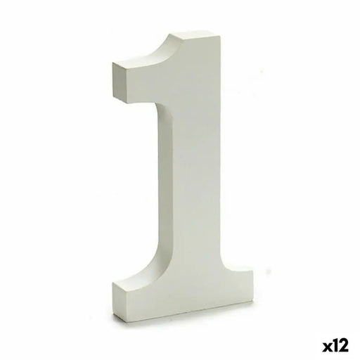 Number Pincello 1 White 1,8 x 21 x 17 cm (12 Units) - Декорация и Осветление<<<Дом Градина<<<BigBuy&&&Други артикули за