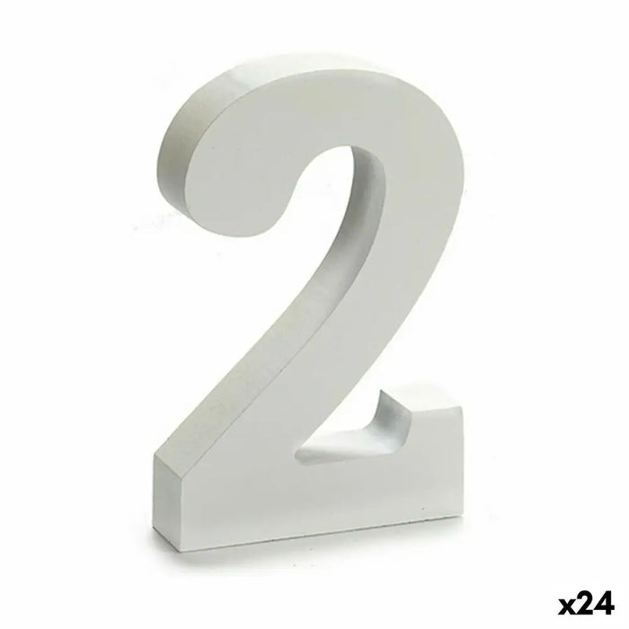 Number Pincello 2 White 2 x 16 x 14,5 cm (24 Units) - Декорация и Осветление<<<Дом Градина<<<BigBuy&&&Други артикули за