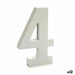 Number Pincello 4 White 1,8 x 21 x 17 cm (12 Units) - Декорация и Осветление<<<Дом Градина<<<BigBuy&&&Други артикули за