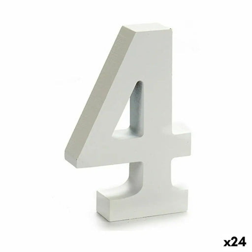 Number Pincello 4 White 2 x 16 x 14,5 cm (24 Units) - Декорация и Осветление<<<Дом Градина<<<BigBuy&&&Други артикули за