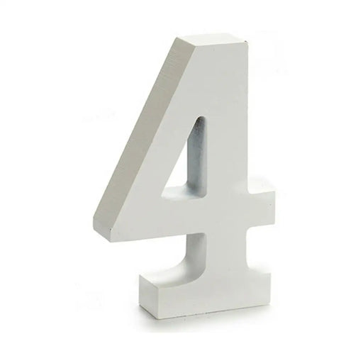 Number Pincello 4 White 2 x 16 x 14,5 cm (24 Units) - Декорация и Осветление<<<Дом Градина<<<BigBuy&&&Други артикули за