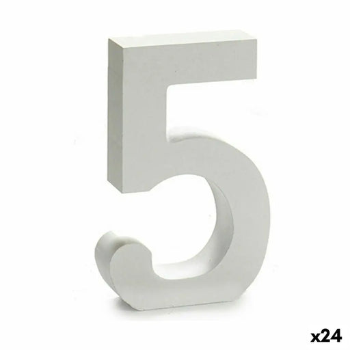 Number Pincello 5 White 2 x 16 x 14,5 cm (24 Units) - Декорация и Осветление<<<Дом Градина<<<BigBuy&&&Други артикули за