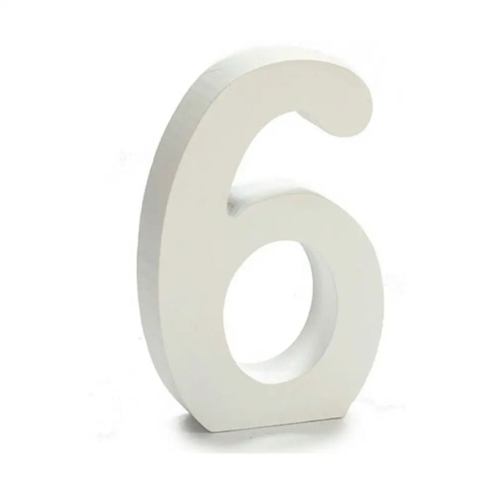 Number Pincello 6 White 2 x 16 x 14,5 cm (24 Units) - Декорация и Осветление<<<Дом Градина<<<BigBuy&&&Други артикули за