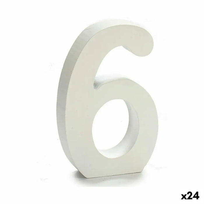 Number Pincello 6 White 2 x 16 x 14,5 cm (24 Units) - Декорация и Осветление<<<Дом Градина<<<BigBuy&&&Други артикули за
