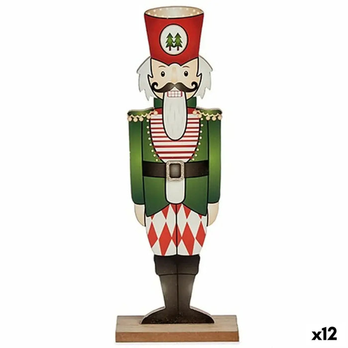 Nutcracker Krist+ Black Red Green Wood 8 x 40 x 15 cm Nutcracker (12 Units) - Декорация и Осветление<<<Дом