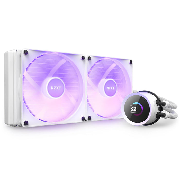 CPU Cooler NZXT Kraken 280 RGB White, LCD Display