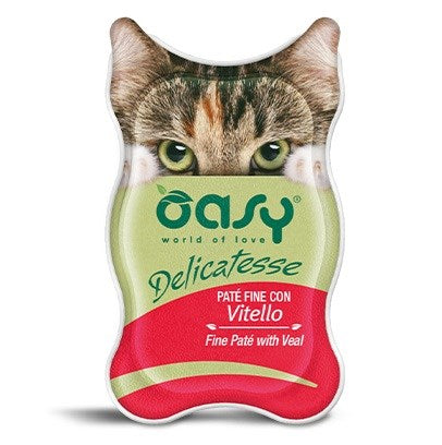 OASY Delicatesse Fine paté with Veal - wet cat food - 85g