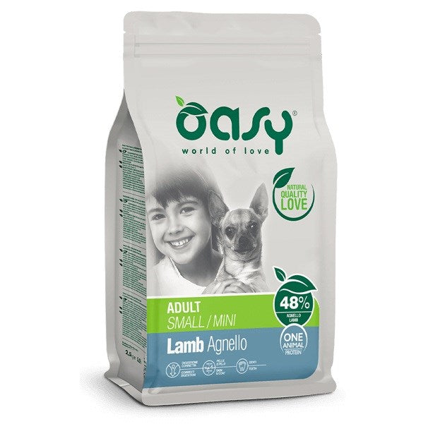 OASY One Animal Protein Adult Small/Mini Lamb - dry dog food - 2,5kg