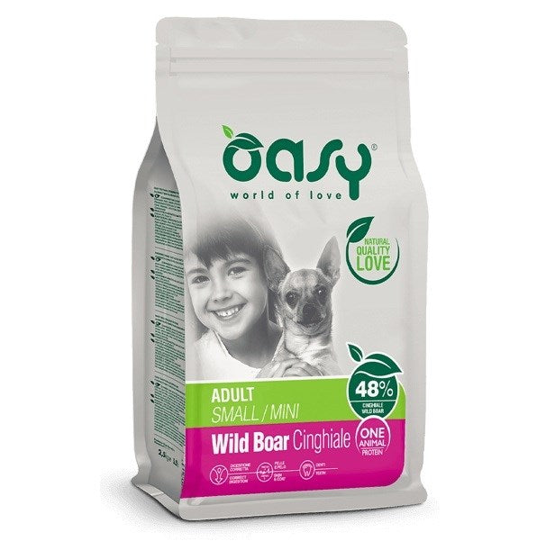 OASY One Animal Protein Adult Small/Mini Wild Boar - dry dog food - 2,5kg