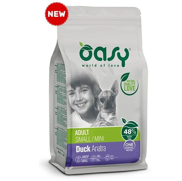 OASY One Animal Protein Adult Small/Mini Duck - dry dog food - 2,5kg