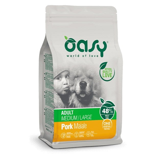 OASY One Animal Protein Adult Medium/Large Pork - dry dog food - 12kg