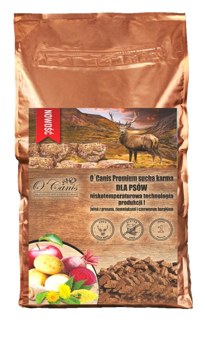 O'CANIS Deer with millet, potatoes, and red beet - dry dog food - 6kg