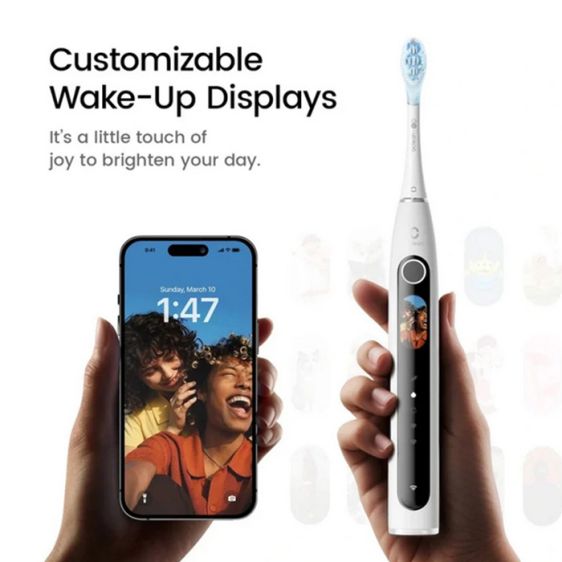 Electric toothbrush Oclean X Pro 20, AI, Maglev 4.0, 84000 rpm, Wi-Fi, FlexFit, IPX7, White