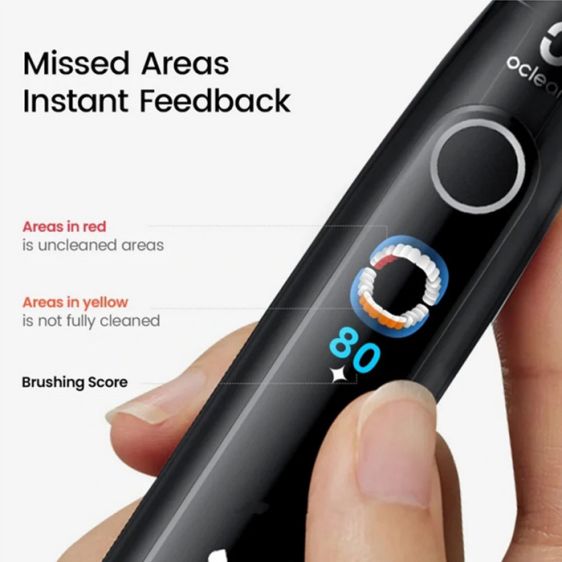 Electric toothbrush Oclean X Pro 20 Set, AI, Maglev 4.0, 84000 rpm, Wi-Fi, FlexFit, IPX7, Black