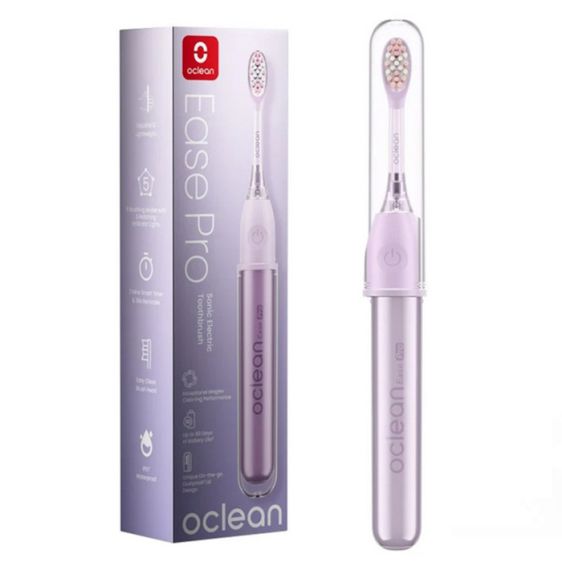 Electric toothbrush Oclean X Ease Pro, 2.5W, 72000 rpm, 5 modes, Timer, Autonomy 90 days, Purple
