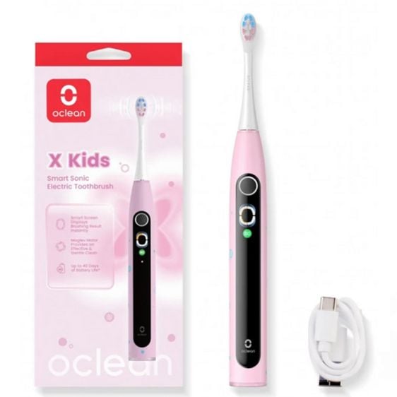 Children's electric toothbrush Oclean X Kids, 2.5W, 72000 rpm, 5 modes, Timer, Pink