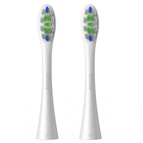Set of 2 replacement heads for electric toothbrush Oclean Professional Clean Brush Head, Hard, White