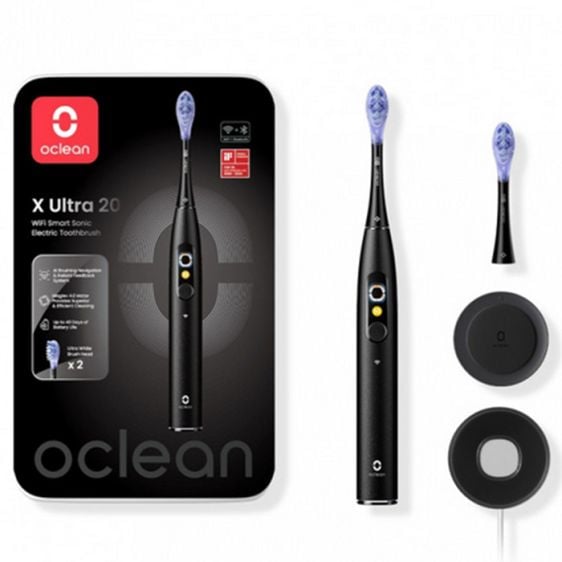 Electric toothbrush Oclean X Ultra 20, AI voice assistant, 84000 rpm, Wi-Fi, Bluetooth, Black