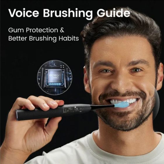 Electric toothbrush Oclean X Ultra 20, AI voice assistant, 84000 rpm, Wi-Fi, Bluetooth, Black