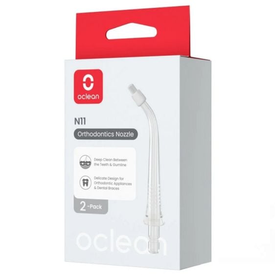 Set of 2 Oclean N11 orthodontic tips, Compatible with W10, Deep cleaning